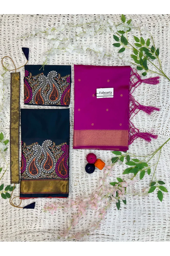 South Indian Festival Traditional Half Saree Parvati - Image 48