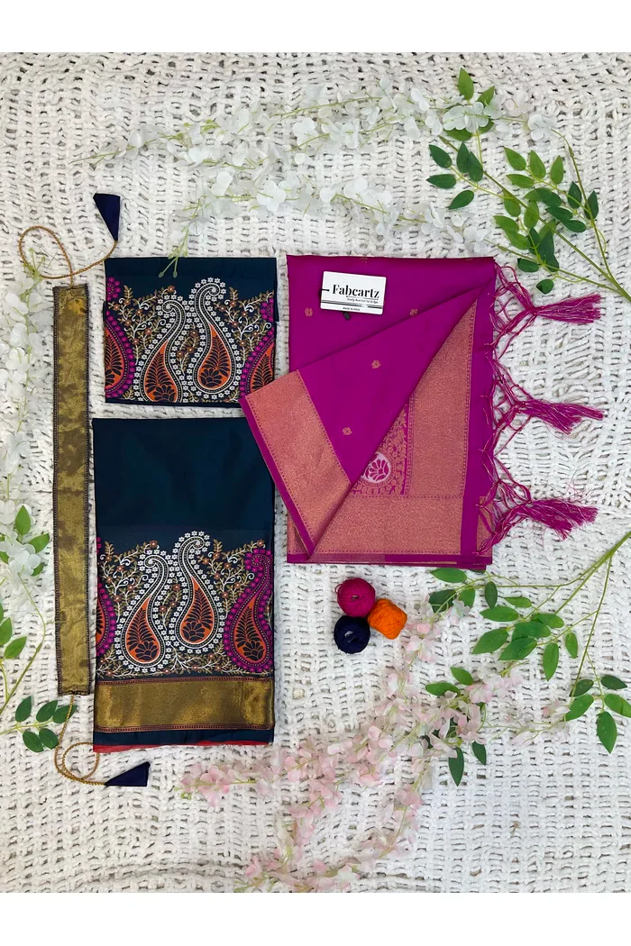 South Indian Festival Traditional Half Saree Parvati - Image 49