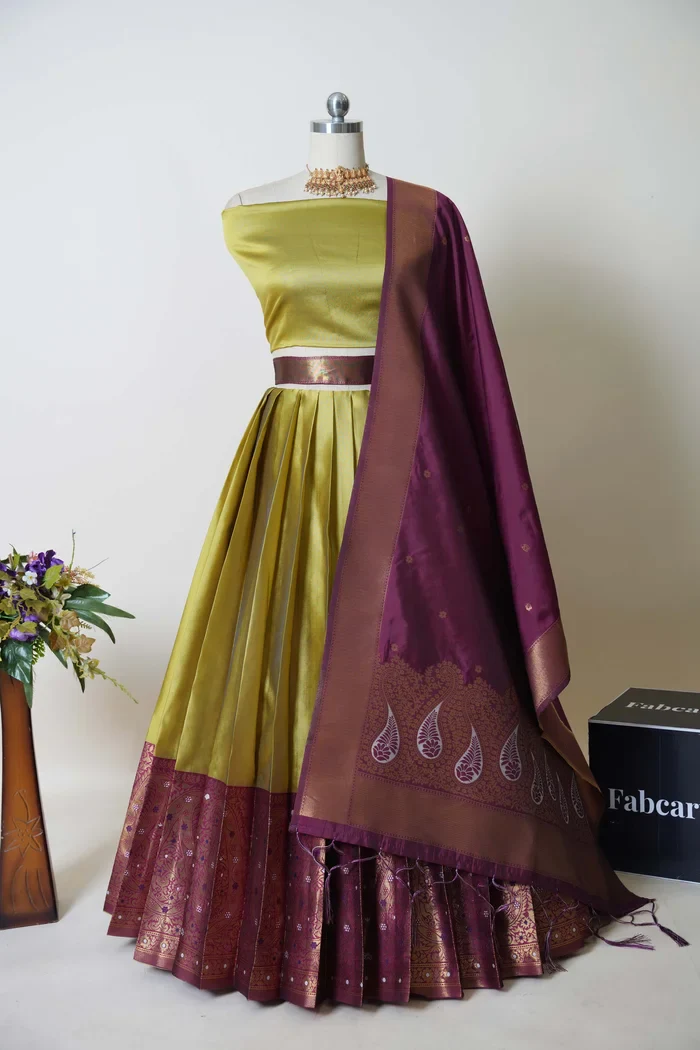 South Indian Festival Traditional Half Saree Sarojini - Image 13