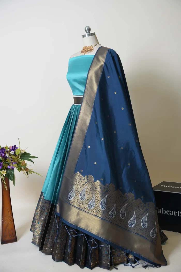 South Indian Festival Traditional Half Saree Sarojini - Image 22