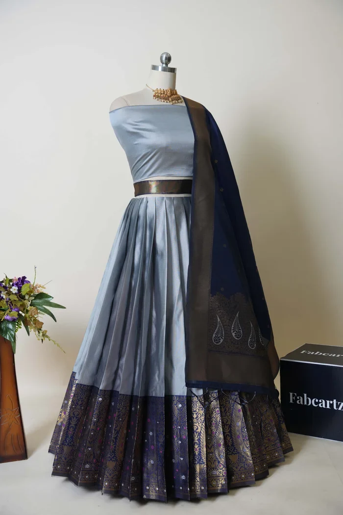 South Indian Festival Traditional Half Saree Sarojini - Image 27