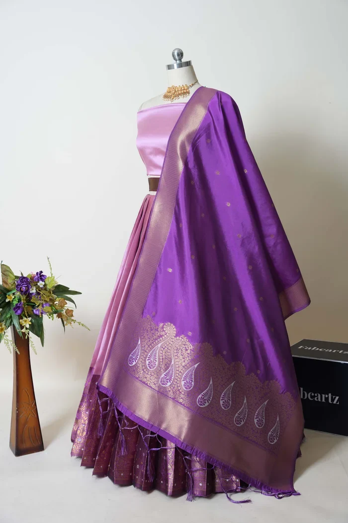 South Indian Festival Traditional Half Saree Sarojini - Image 5
