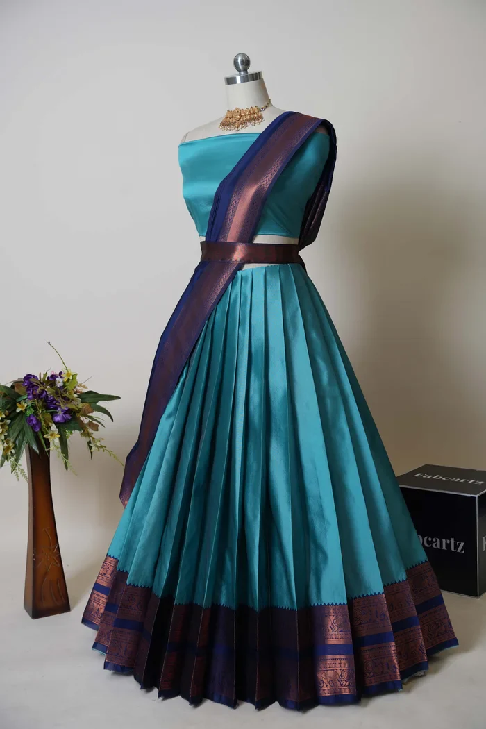 South Indian Festival Traditional Half Saree Yenugu - Image 10
