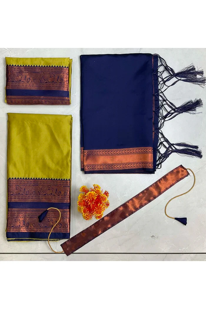 South Indian Festival Traditional Half Saree Yenugu - Image 34