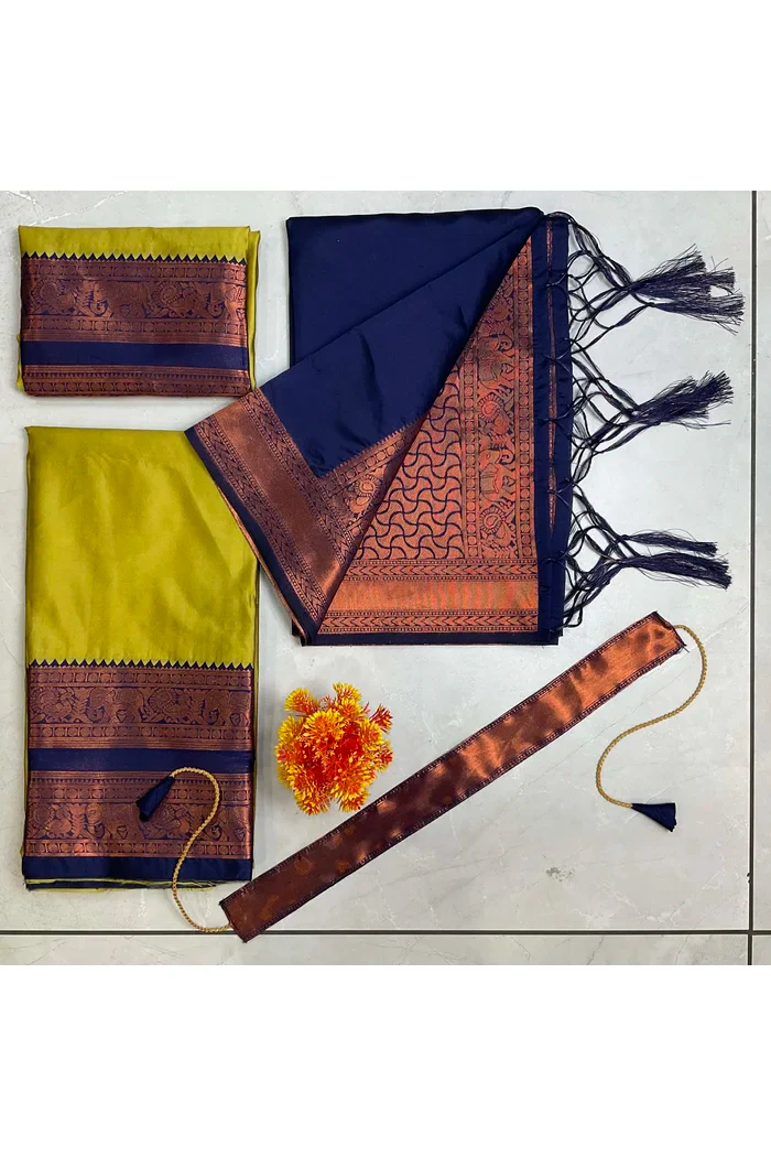 South Indian Festival Traditional Half Saree Yenugu - Image 35