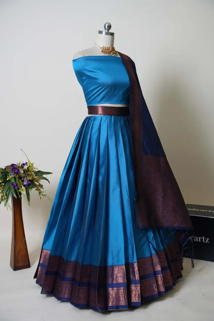 South Indian Festival Traditional Half Saree Yenugu - Image 5