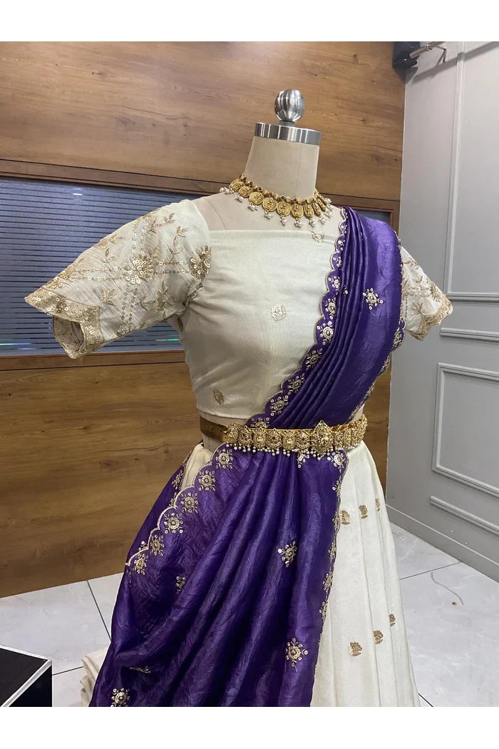South Indian Festival Traditional Lehenga Choli Nobita - Image 4