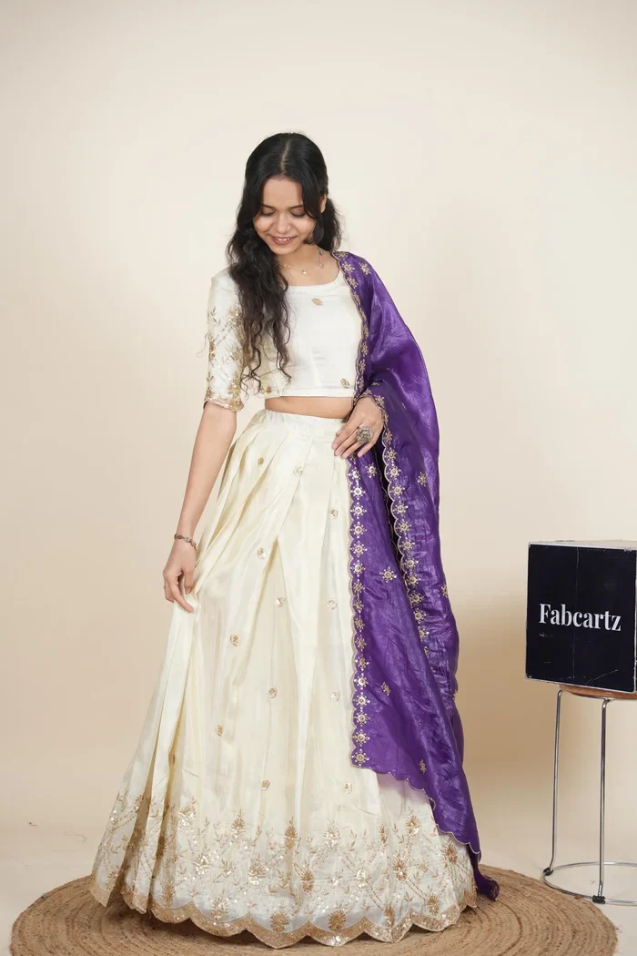South Indian Festival Traditional Lehenga Choli Nobita KV - Image 3
