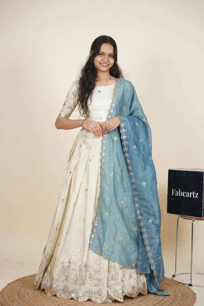 South Indian Festival Traditional Lehenga Choli Nobita KV - Image 9