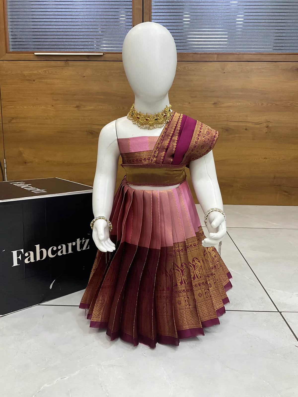 New Kids Traditional South Indian Half Saree NooranKIDS - Image 13