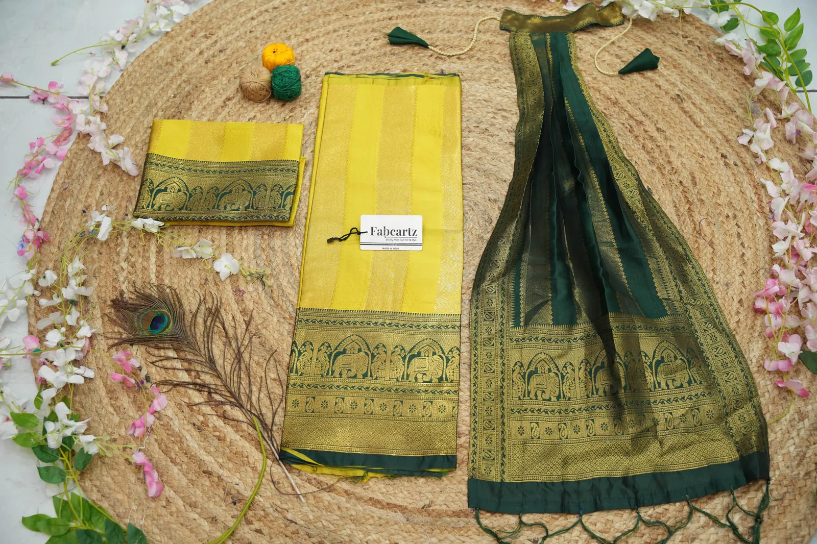 New Kids Traditional South Indian Half Saree NooranKIDS - Image 6