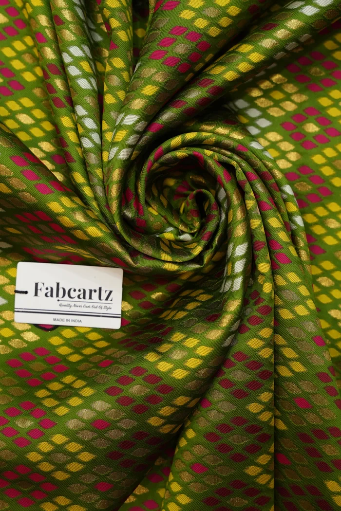 ONLY SHERWANI FABRIC JACQUARD WITH ZARI WORK KajuKatli - Image 11