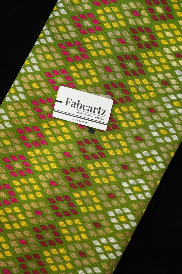 ONLY SHERWANI FABRIC JACQUARD WITH ZARI WORK KajuKatli - Image 12