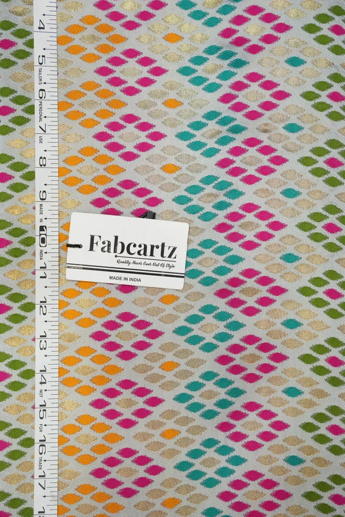 ONLY SHERWANI FABRIC JACQUARD WITH ZARI WORK KajuKatli - Image 18
