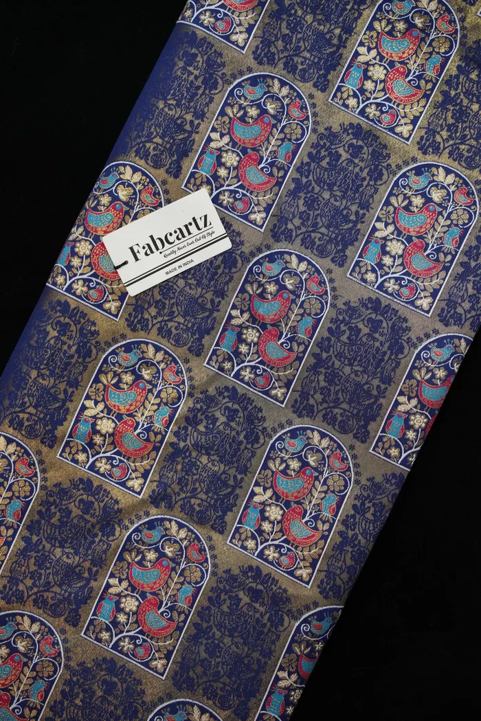 ONLY SHERWANI FABRIC JACQUARD WITH ZARI WORK Mughal - Image 3
