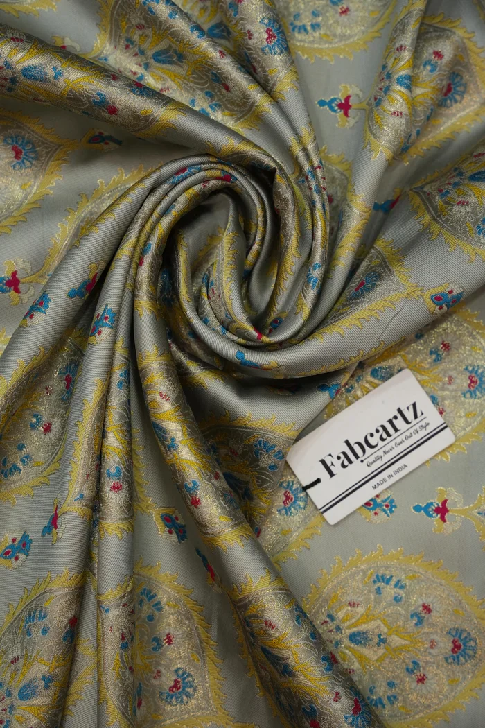ONLY SHERWANI FABRIC JACQUARD WITH ZARI WORK Pan - Image 11