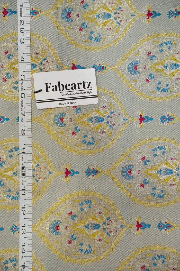ONLY SHERWANI FABRIC JACQUARD WITH ZARI WORK Pan - Image 13