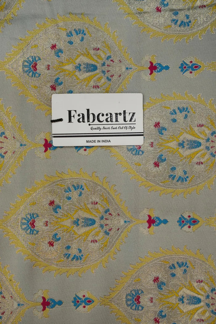 ONLY SHERWANI FABRIC JACQUARD WITH ZARI WORK Pan - Image 14