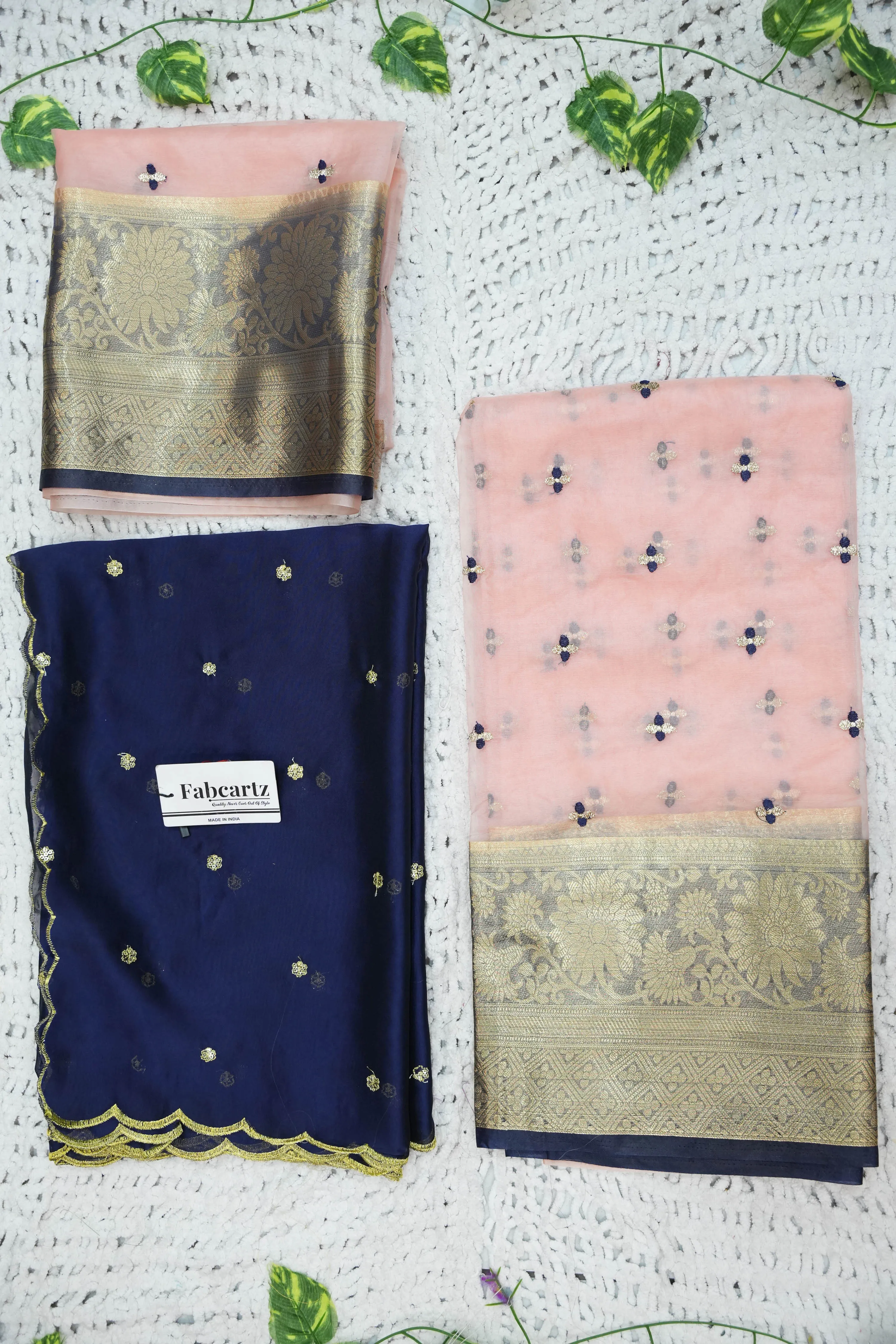 Women's Half Saree Organza with Embroidered work and Rangoli Dupatta OrganzaButti - Image 41