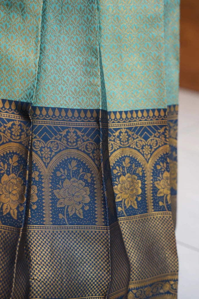 Women's Woven Design zari work Half Saree with Embroidered Blouse and Dupatta Oye!!Pattu - Image 14