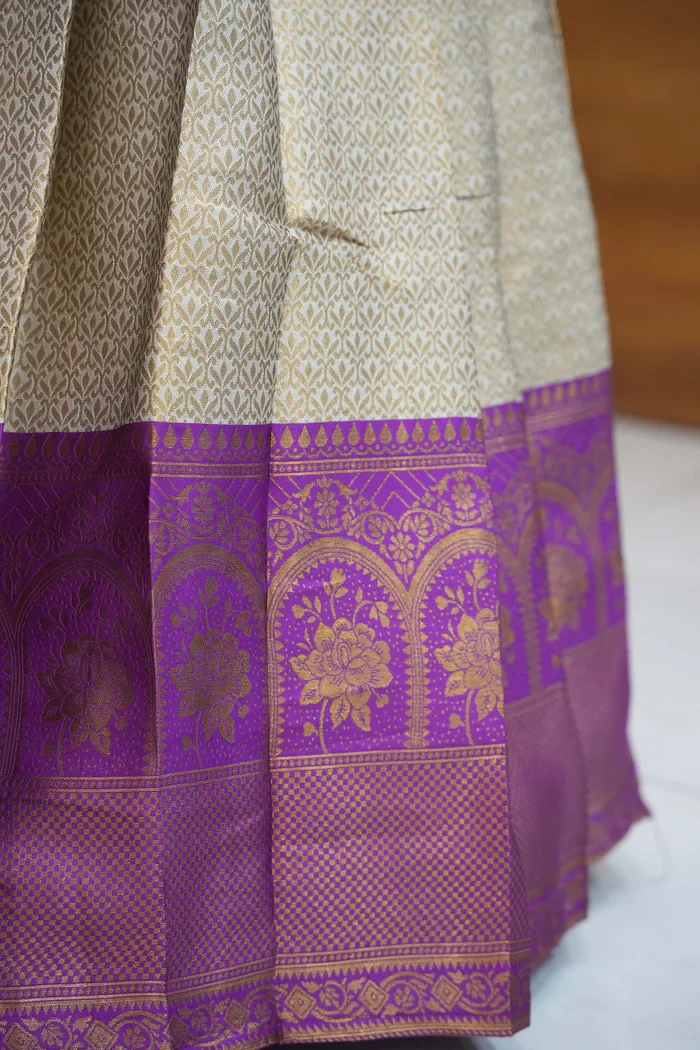 Women's Woven Design zari work Half Saree with Embroidered Blouse and Dupatta Oye!!Pattu - Image 20