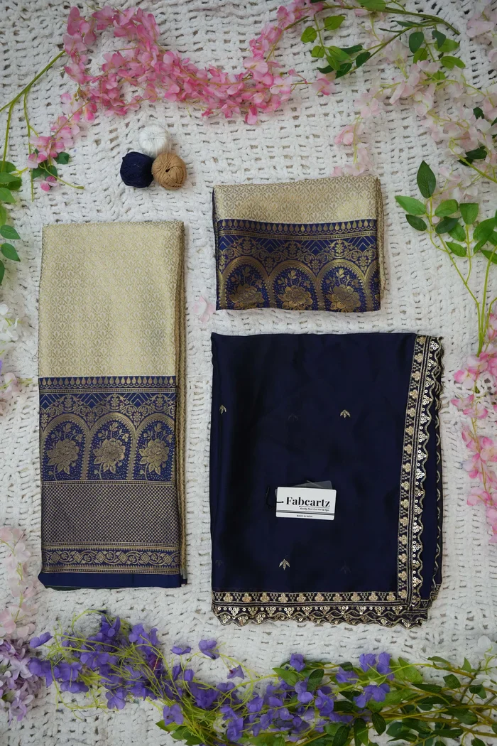 Women's Woven Design zari work Half Saree with Embroidered Blouse and Dupatta Oye!!Pattu - Image 59