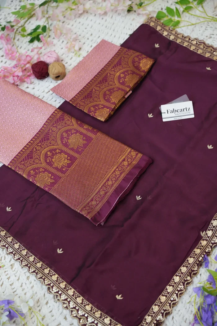 Women's Woven Design zari work Half Saree with Embroidered Blouse and Dupatta Oye!!Pattu - Image 79