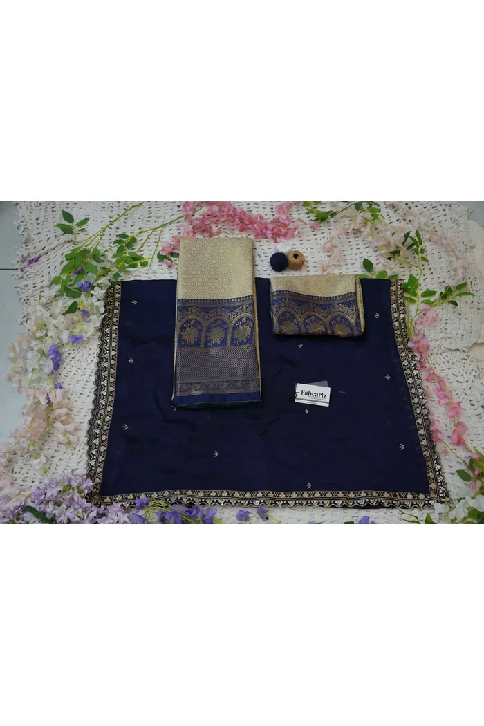 Women's Woven Design zari work Half Saree with Embroidered Blouse and Dupatta Oye!!Pattu - Image 57