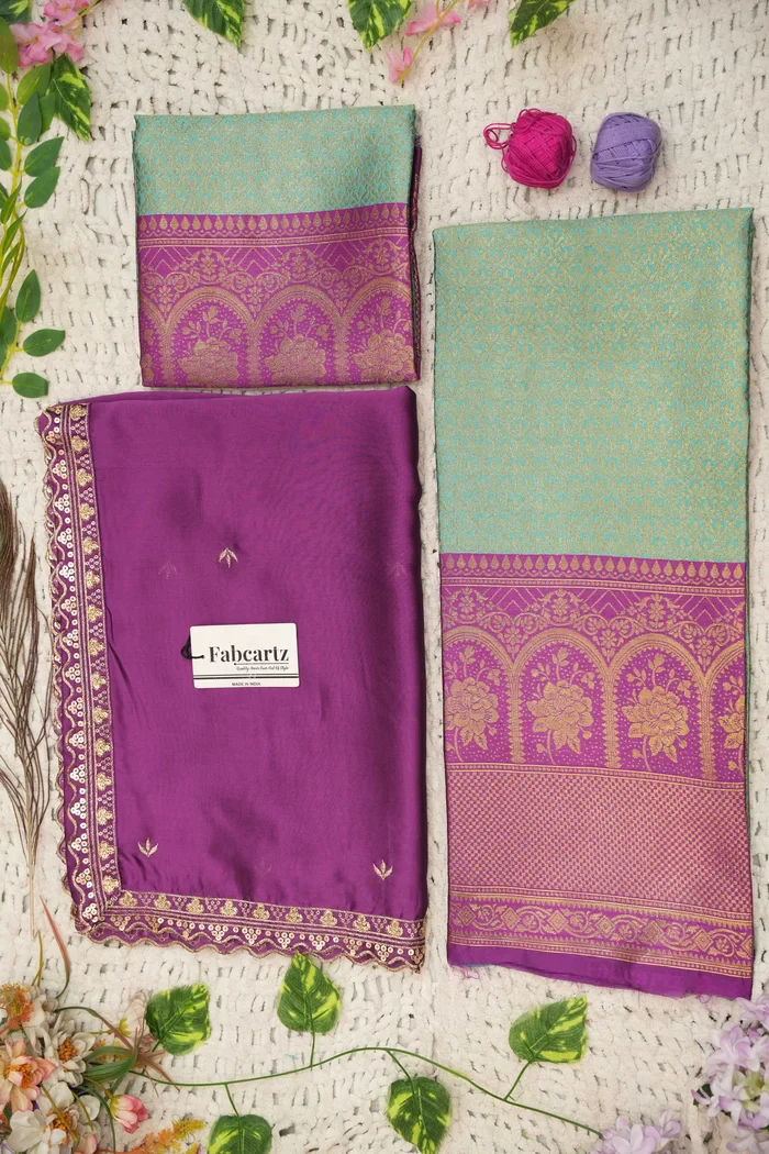 Women's Woven Design zari work Half Saree with Embroidered Blouse and Dupatta Oye!!Pattu - Image 81