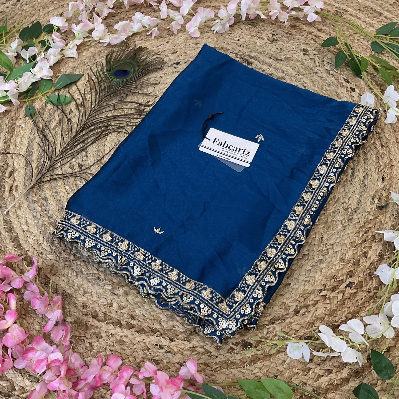 Beautiful Embroidery work Rangoli Dupatta for women | Only Dupatta OyeDup - Image 13
