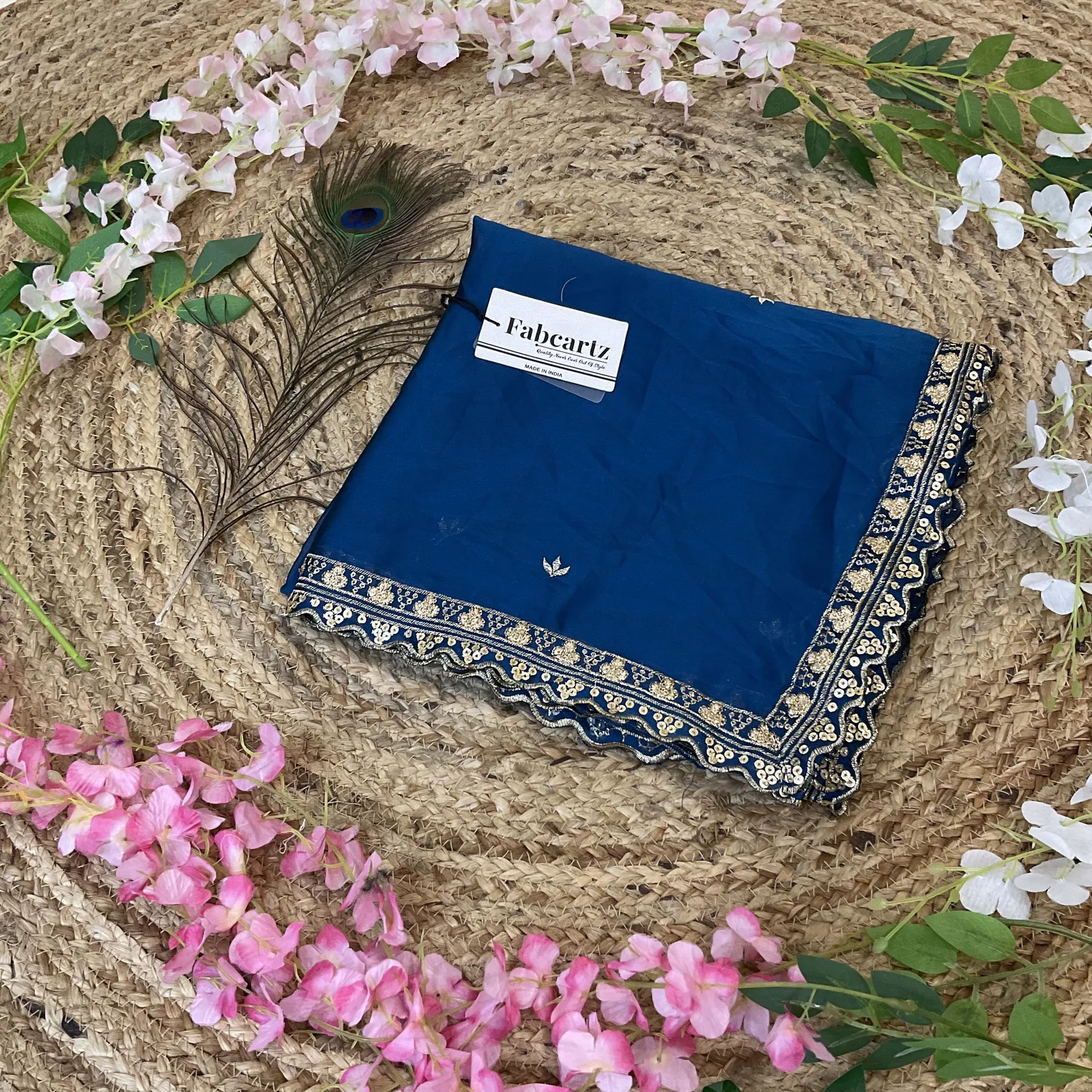 Beautiful Embroidery work Rangoli Dupatta for women | Only Dupatta OyeDup - Image 14