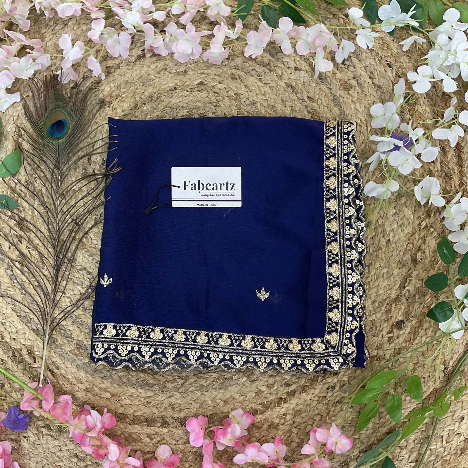 Beautiful Embroidery work Rangoli Dupatta for women | Only Dupatta OyeDup - Image 16