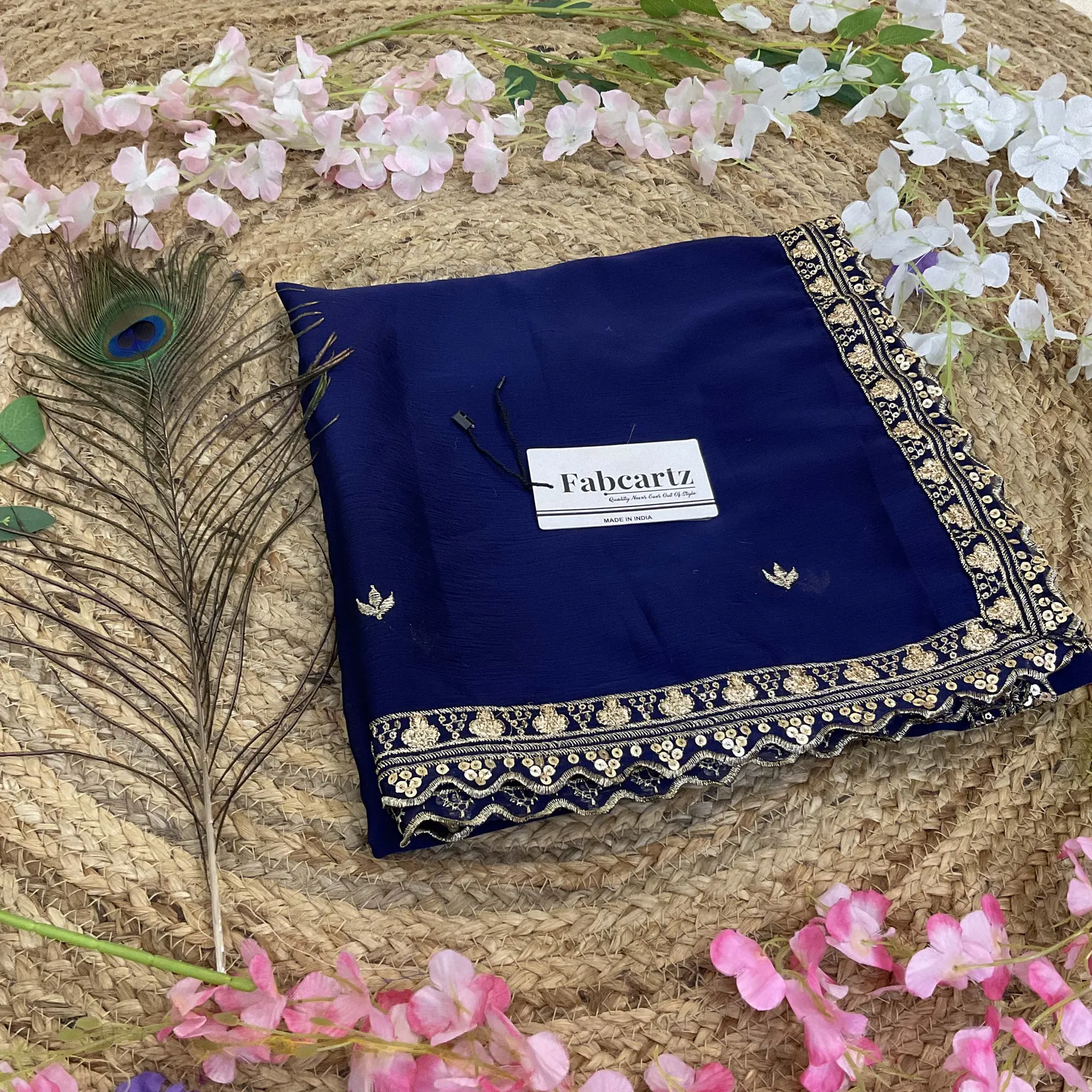 Beautiful Embroidery work Rangoli Dupatta for women | Only Dupatta OyeDup - Image 17