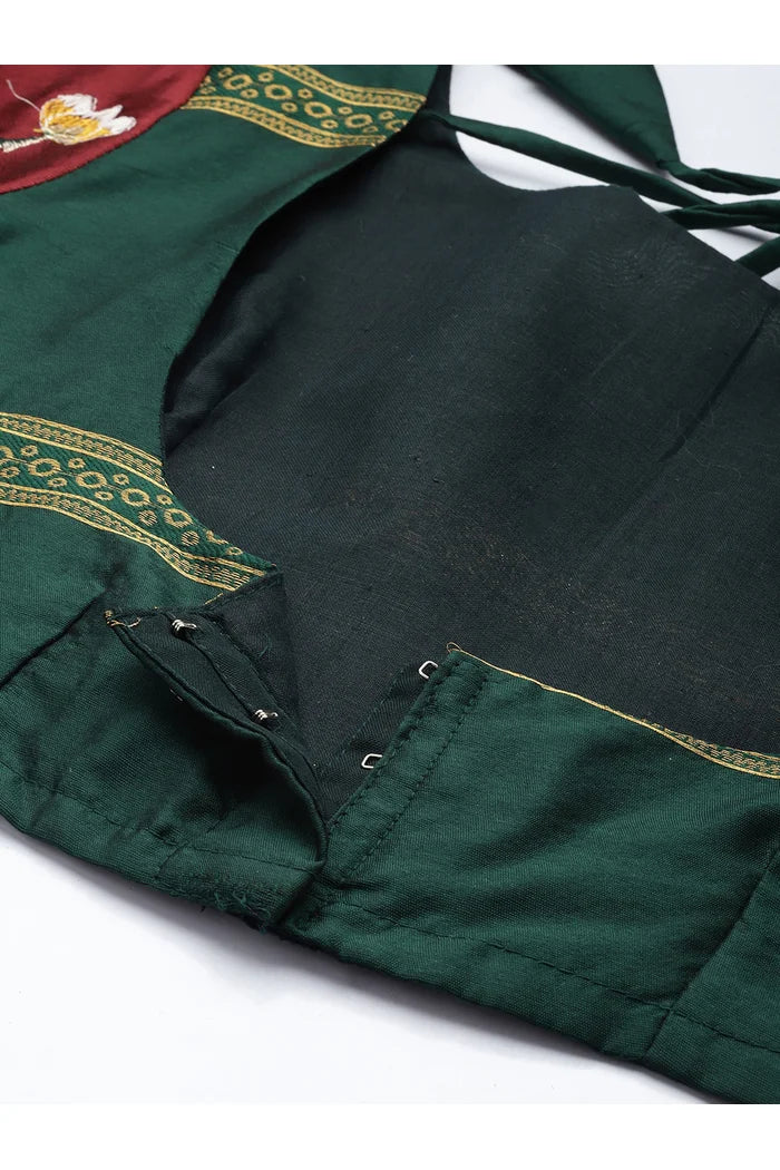 Women's Woven Design zari work Half Saree with Embroidered Blouse and Dupatta PhoolJhadi - Image 6