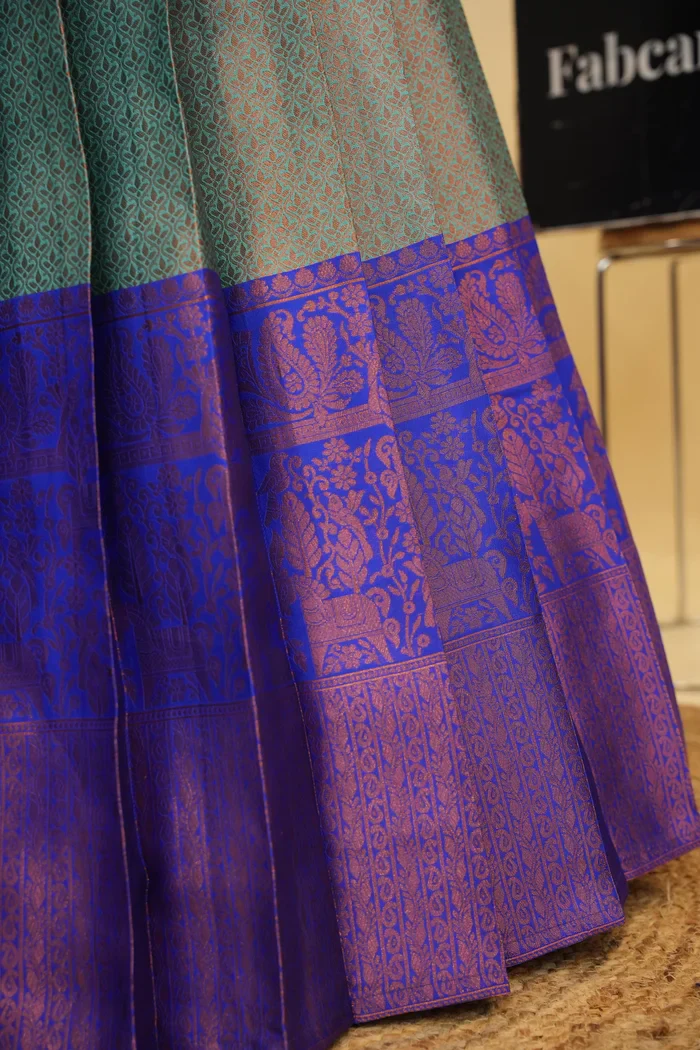 Women's Woven Design zari work Half Saree with Embroidered Blouse and Dupatta PihuPattu - Image 23