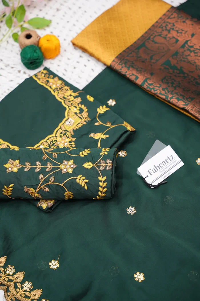 Women's Woven Design zari work Half Saree with Embroidered Blouse and Dupatta PihuPattu - Image 52