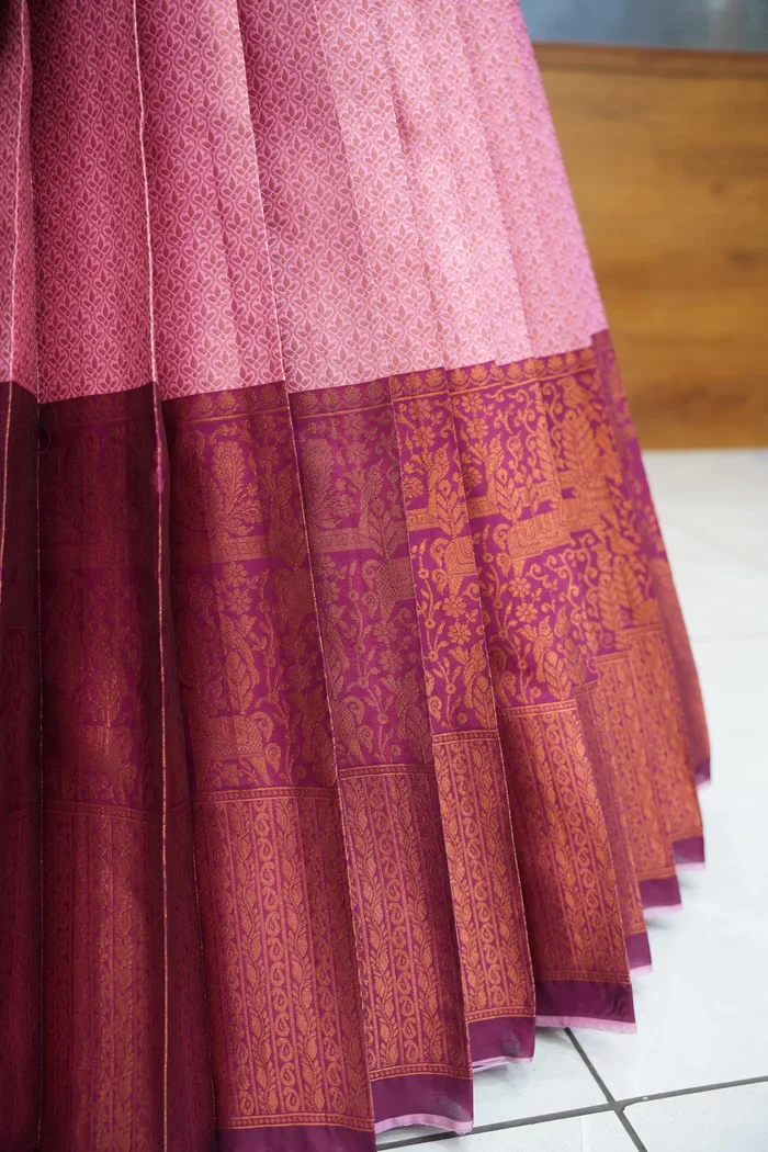 Women's Woven Design zari work Half Saree with Embroidered Blouse and Dupatta PihuPattu - Image 18