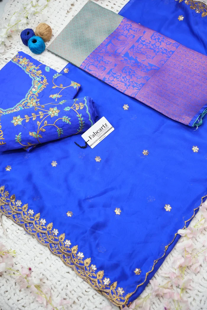 Women's Woven Design zari work Half Saree with Embroidered Blouse and Dupatta PihuPattu - Image 38