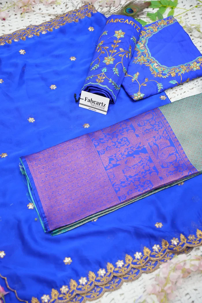 Women's Woven Design zari work Half Saree with Embroidered Blouse and Dupatta PihuPattu - Image 39