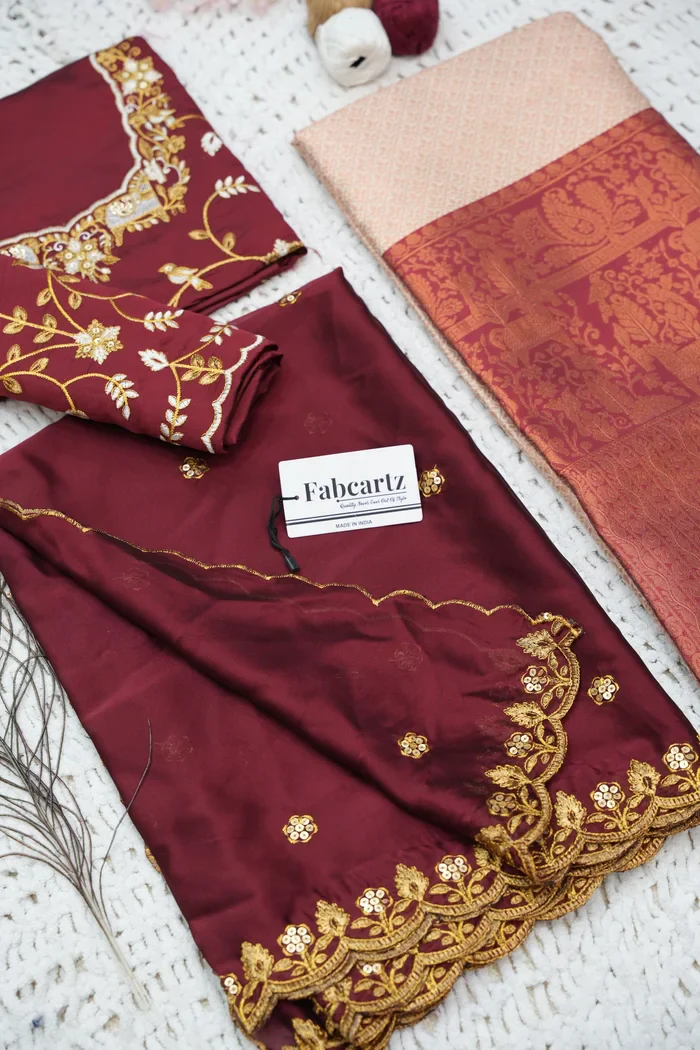 Women's Woven Design zari work Half Saree with Embroidered Blouse and Dupatta PihuPattu - Image 43