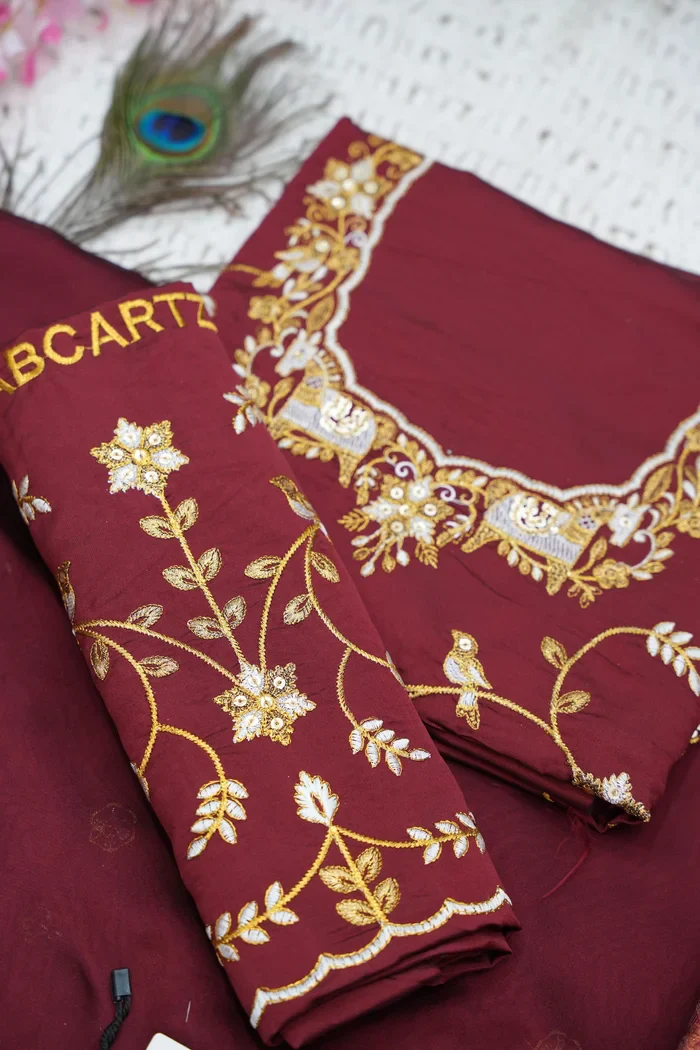 Women's Woven Design zari work Half Saree with Embroidered Blouse and Dupatta PihuPattu - Image 45