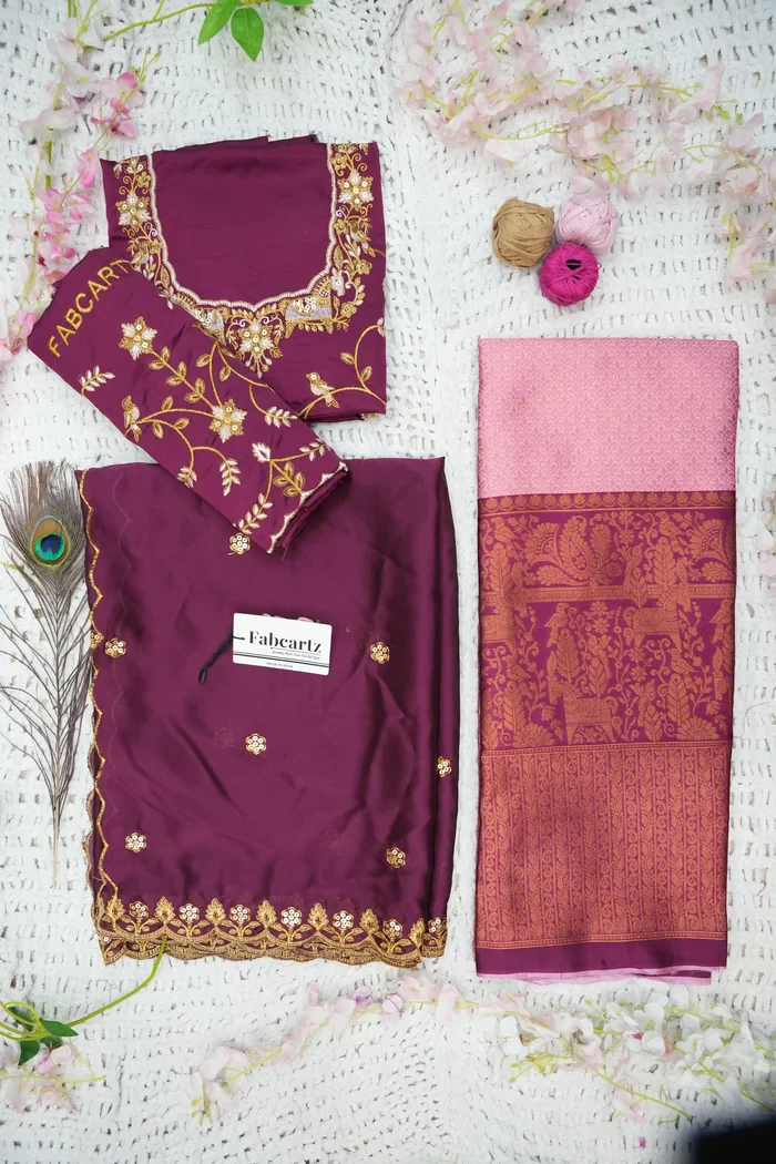 Women's Woven Design zari work Half Saree with Embroidered Blouse and Dupatta PihuPattu - Image 50
