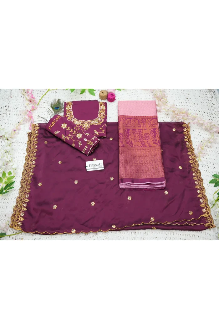 Women's Woven Design zari work Half Saree with Embroidered Blouse and Dupatta PihuPattu - Image 56