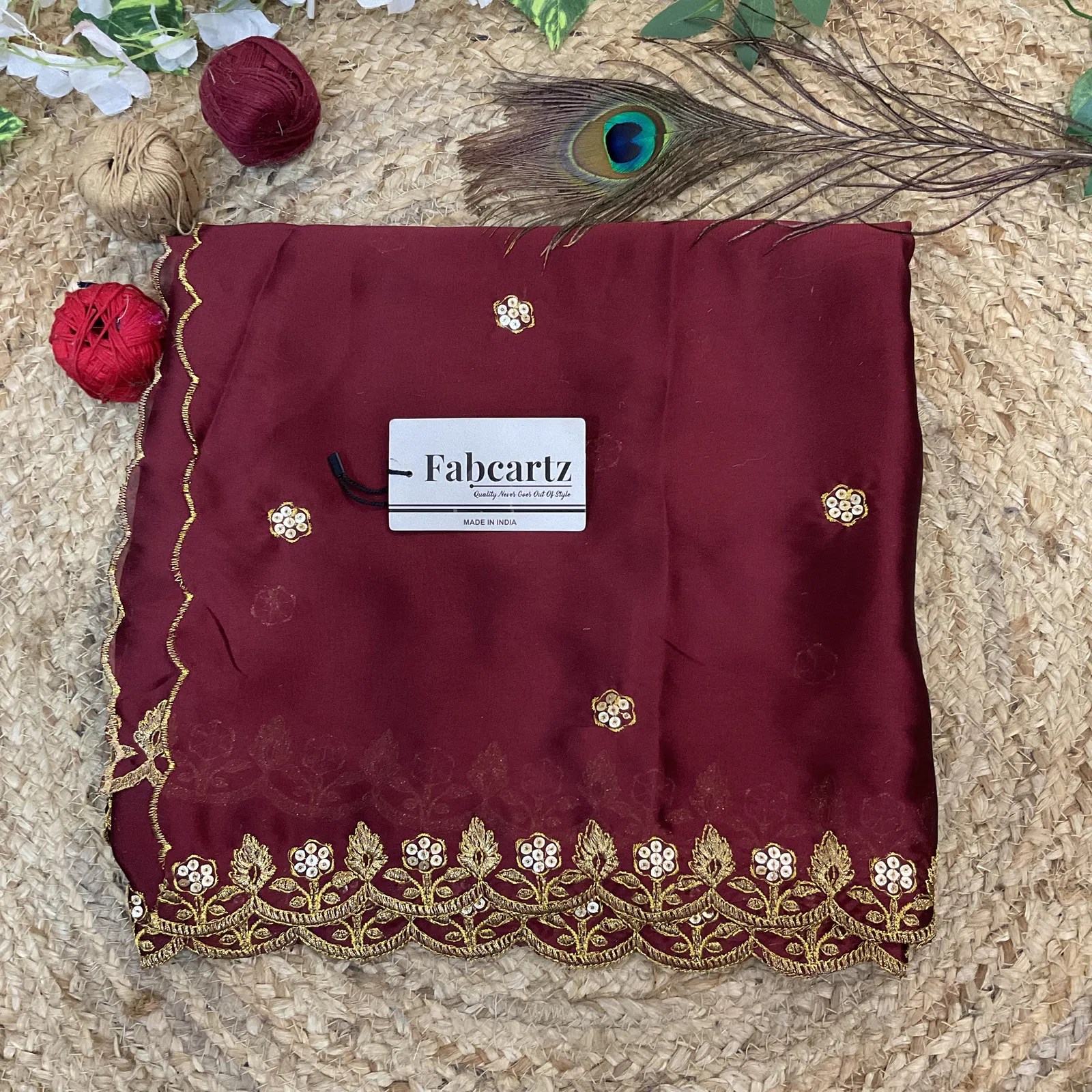 Beautiful Embroidery work Rangoli Dupatta for women | Only Dupatta PihuSudhaDup - Image 18