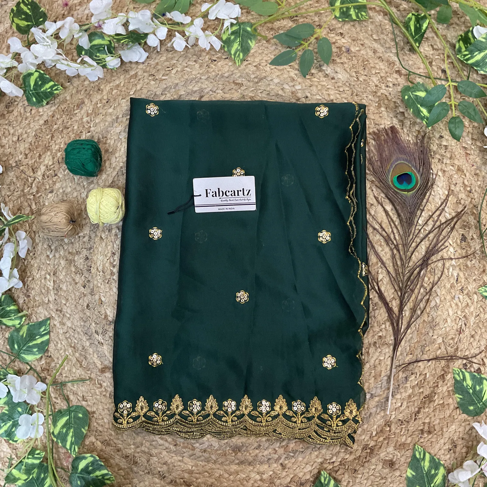 Beautiful Embroidery work Rangoli Dupatta for women | Only Dupatta PihuSudhaDup - Image 4