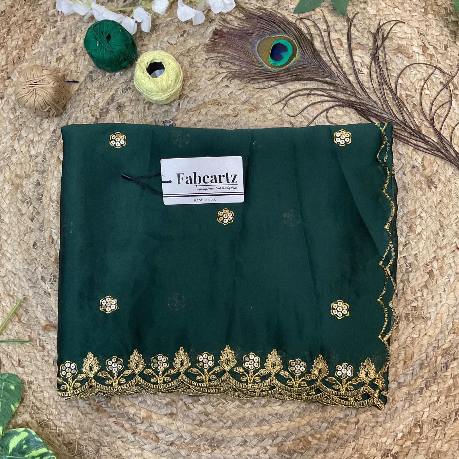Beautiful Embroidery work Rangoli Dupatta for women | Only Dupatta PihuSudhaDup - Image 8