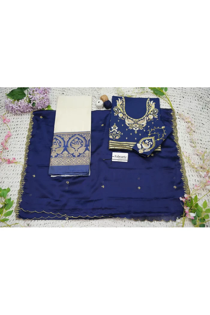 Women's Woven Design zari work Half Saree with Embroidered Blouse and Dupatta Pragna - Image 38
