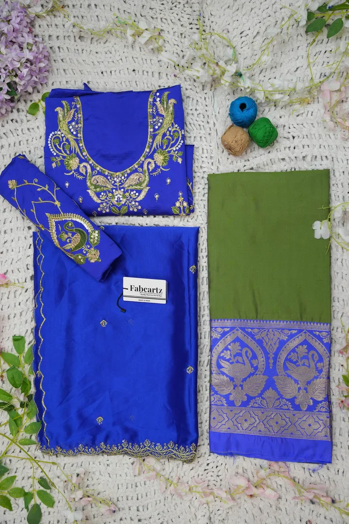 Women's Woven Design zari work Half Saree with Embroidered Blouse and Dupatta Pragna - Image 46