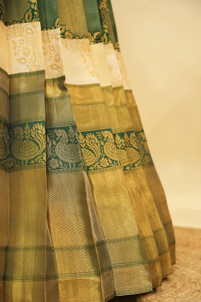 Women's Woven Design zari work Half Saree with Embroidered Blouse and Dupatta Pranavi - Image 19