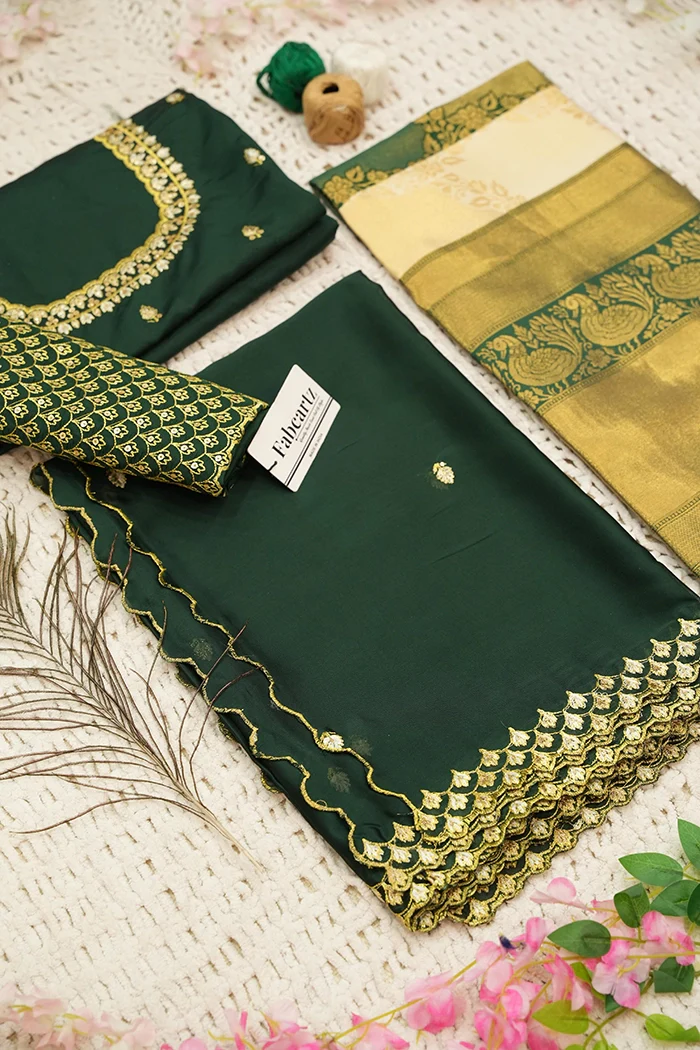 Women's Woven Design zari work Half Saree with Embroidered Blouse and Dupatta Pranavi - Image 59
